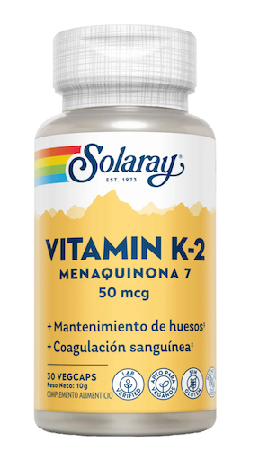 VITAMINA K2 (MENAQUINONE7) 30 Vcaps SOLARAY