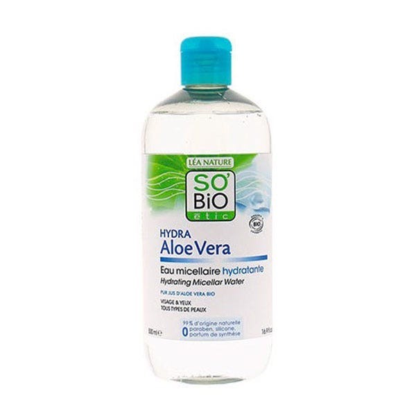 AGUA MICELAR HIDRATANTE ALOE VERA BIO 500 ML SOBIO