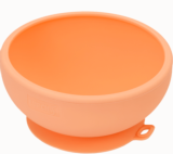 BOL CON VENTOSA PARA BEBES DE SILICONA NARANJA LURCH