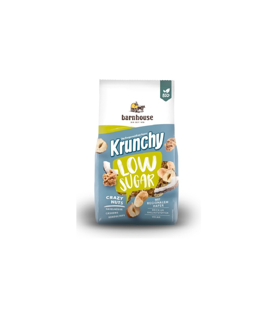 MUESLI KRUNCHY F SECOS BAJO AZUC CRAZY NUTS 375 gR BARNHOUSE