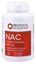 N-ACETYL-L-CYSTEINE (NAC) 1000 MG - 120 TABLETAS PROTOCOL FOR LIFE BALANCE