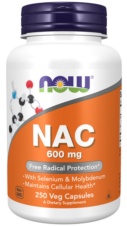  NAC (N-acetilcisteína), 600 mg, Depot, 250 Veg. Cápsulas NOW FOODS
