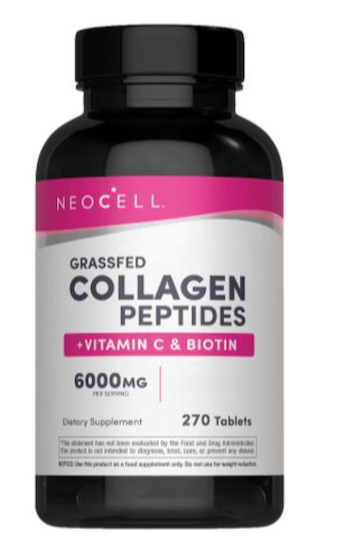 NEOCELL, COLÁGENO DE ANIMALES ALIMENTADOS CON PASTO + VITAMINA C Y BIOTINA. 270 COMPRIMIDOS