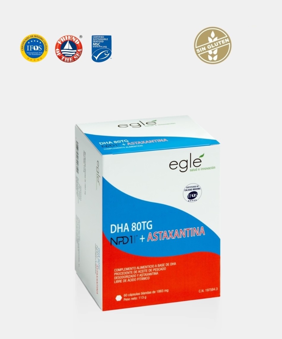 DHA 80 TG NPD1 + ASTAXANTINA – 60 Cápsulas EGLE