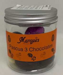 HUEVOS de PASCUA EN 3 CHOCOLATES 100g CONFITERIA MARQUES