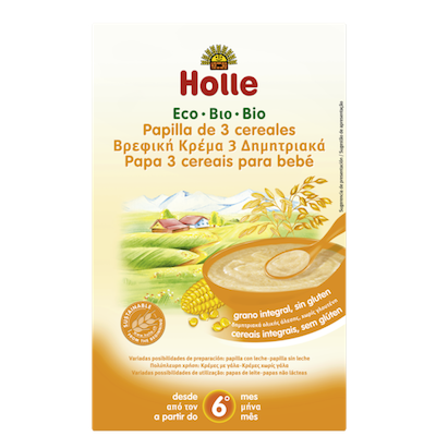 PAPILLA 3 CEREALES HOLLE +6M 250GR