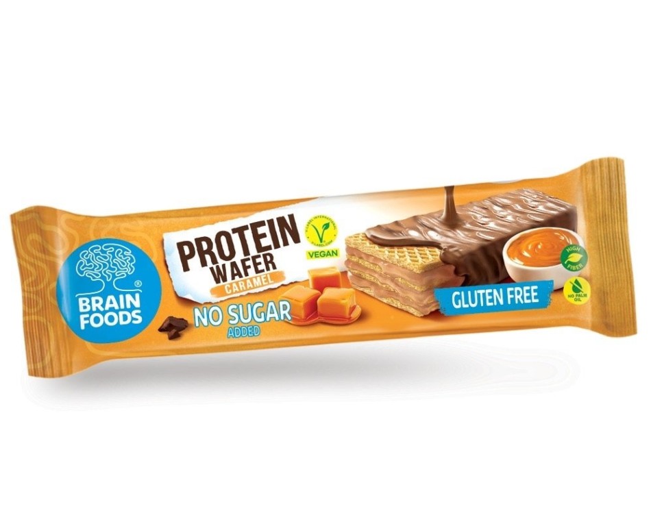 BARQUILLO PROTEICO CON CARAMELO 40 GR BRAIN FOODS