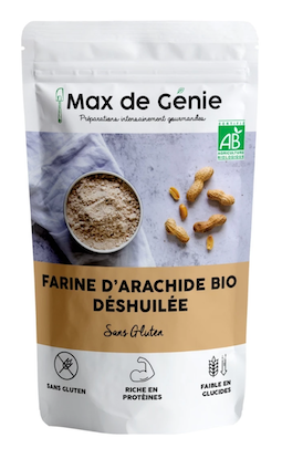 HARINA DE CACAHUETE TOSTADO DESGRASADO 250 GR MAX DE GENIE