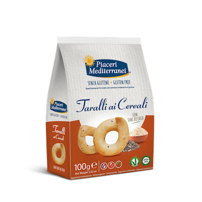 TARALLI CON CEREALES 100 gr PIACERI MEDITERRANEO