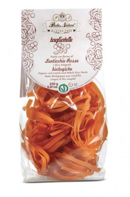 TAGLIATELLE DE LENTEJA ROJA Y ARROZ INTEGRAL BIO – PASTA NATURA 250 GR 