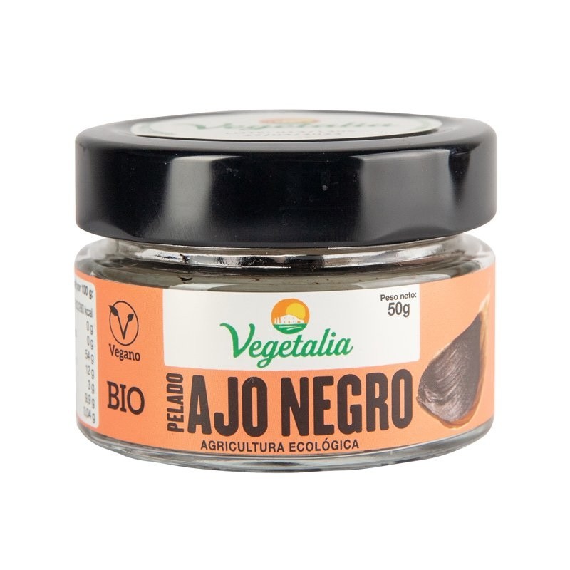 AJO NEGRO PELADO FERMENTADO BIOLOGICO 50GR VEGETALIA