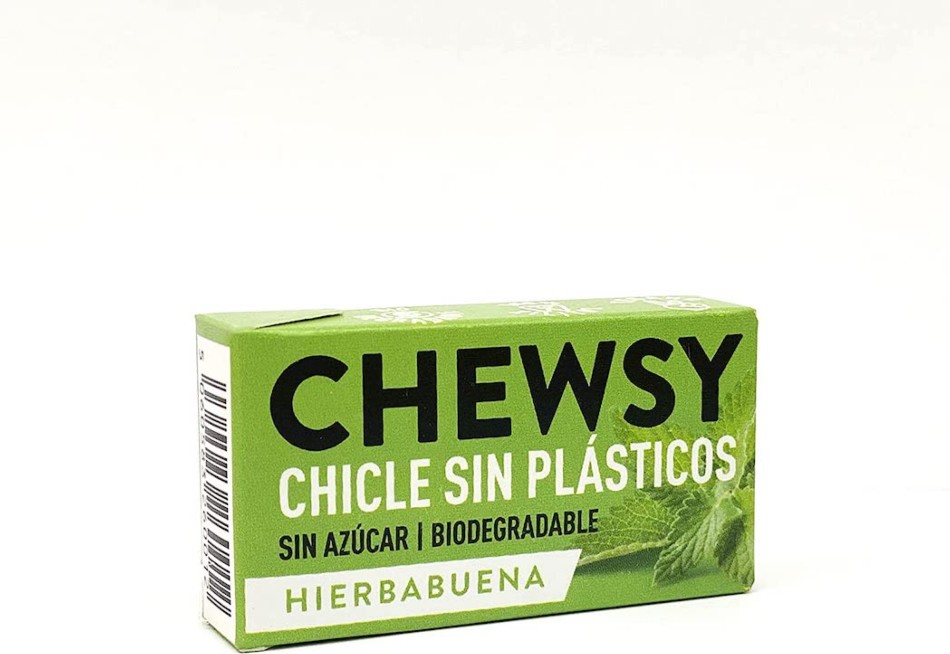 CHEWSY CHICLE SIN PLASTICO HIERBABUENA 15 GR