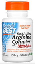 DOCTOR'S BEST FAST ACTING ARGININE COMPLEX WITH NITROSIGINE, 750 mg, 60 TAB