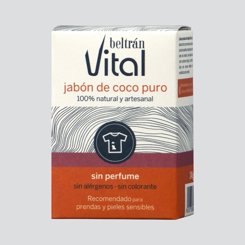 BELTRAN VITAL JABON PURO COCO SIN PERFUME PASTILLA 240 GRS.
