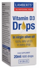 VITAMINA D3 200 UI LÍQUIDA 20 Ml LAMBERTS