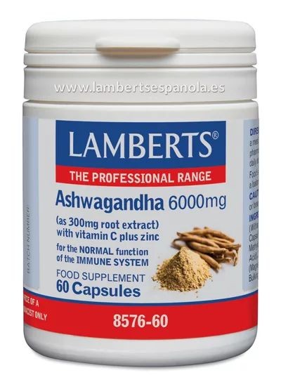 ASHWAGANDA 6000 MG 60 CAPS LAMBERTS
