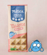 TABLETA DE CHOCOLATE BLANCO SIN ALERGENOS 70 GR MATATIE