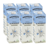 PACK x 6 BEBIDA DE ALMENDRAS SIN AZÚCARES 1 LITRO MONSOY