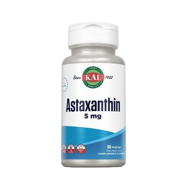 ASTAXHANTIN 5 MGR 60 Vegcaps SIN GLUTEN KAL