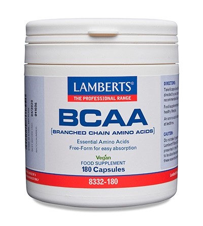 BCAA EN FORMA LIBRE. AMINOÁCIDOS ESENCIALES 180 CAPS LAMBERTS