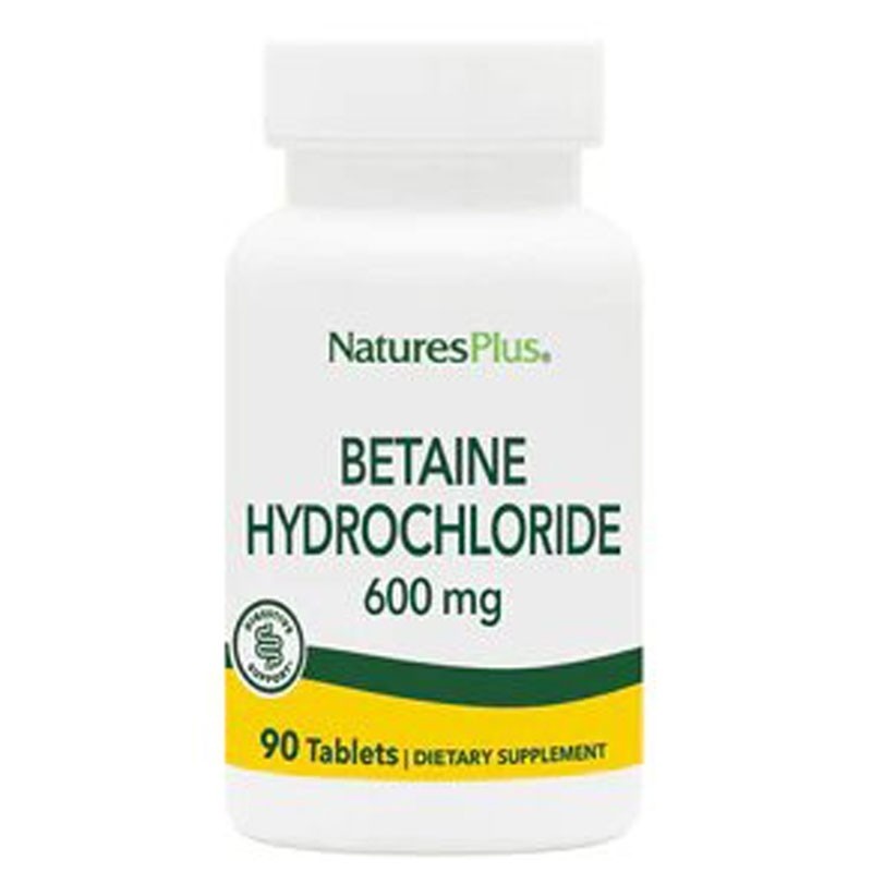 BETAINA HCL 600mg. 90comp. NATURES PLUS
