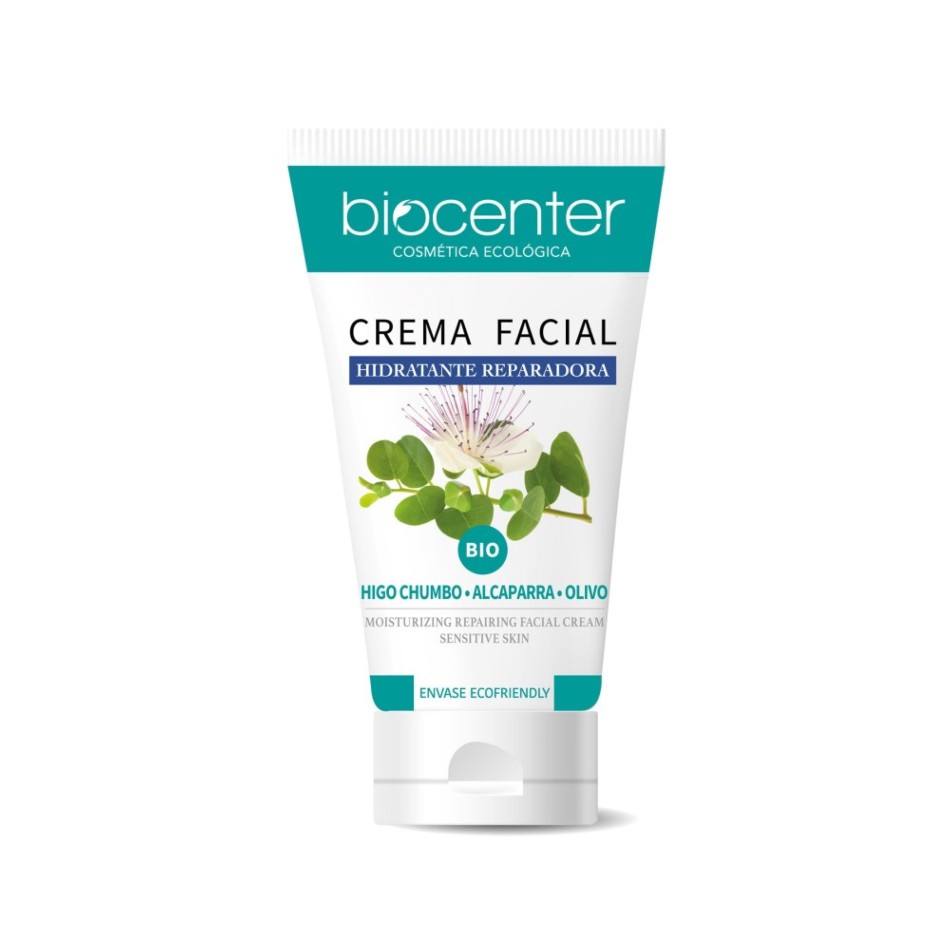 BIOCENTER Crema Facial natural Hidratante y Reparadora - BIO y vegana 75 ML