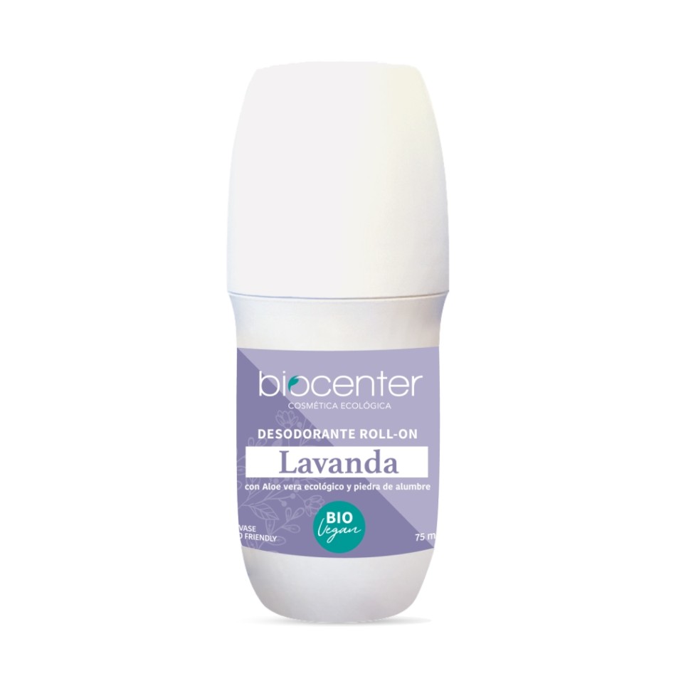 BIOCENTER DESODORANTE NATURAL ROLL ON - LAVANDA ECO Y VEGANO 75 ML