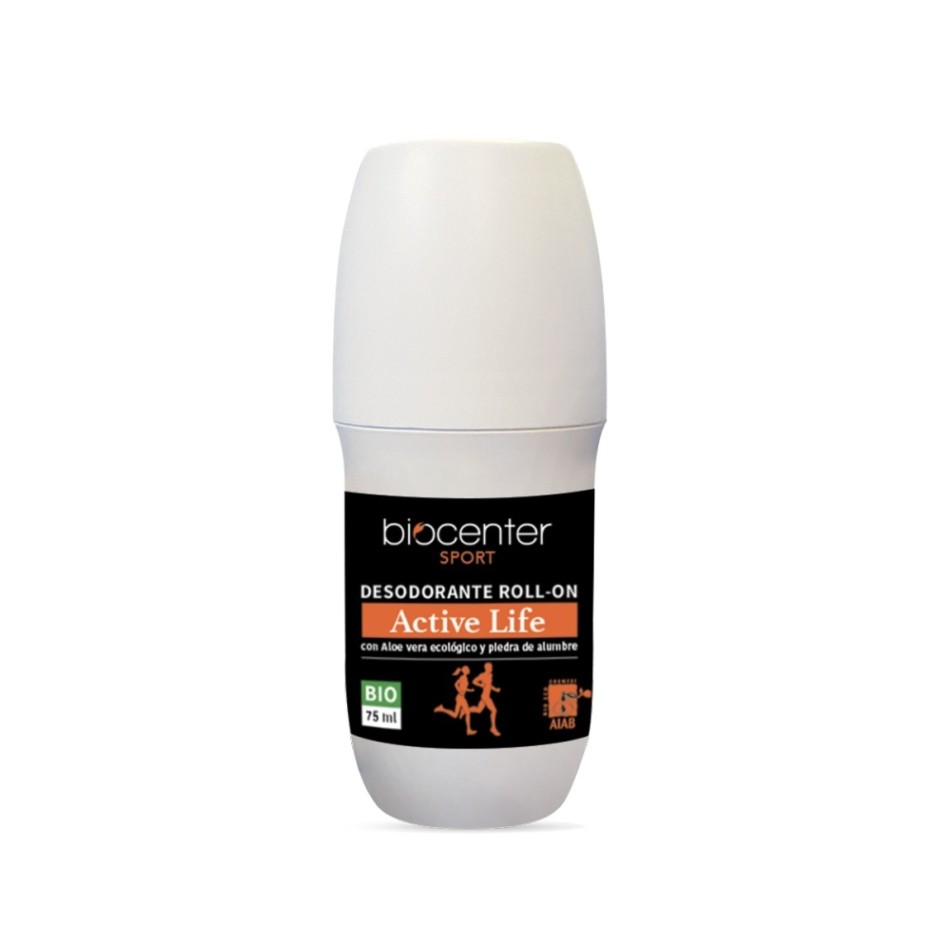 BIOCENTER DESODORANTE NATURAL ROLL ON - SPORT ACTIVE LIFE ECO Y VEGANO 75 ML