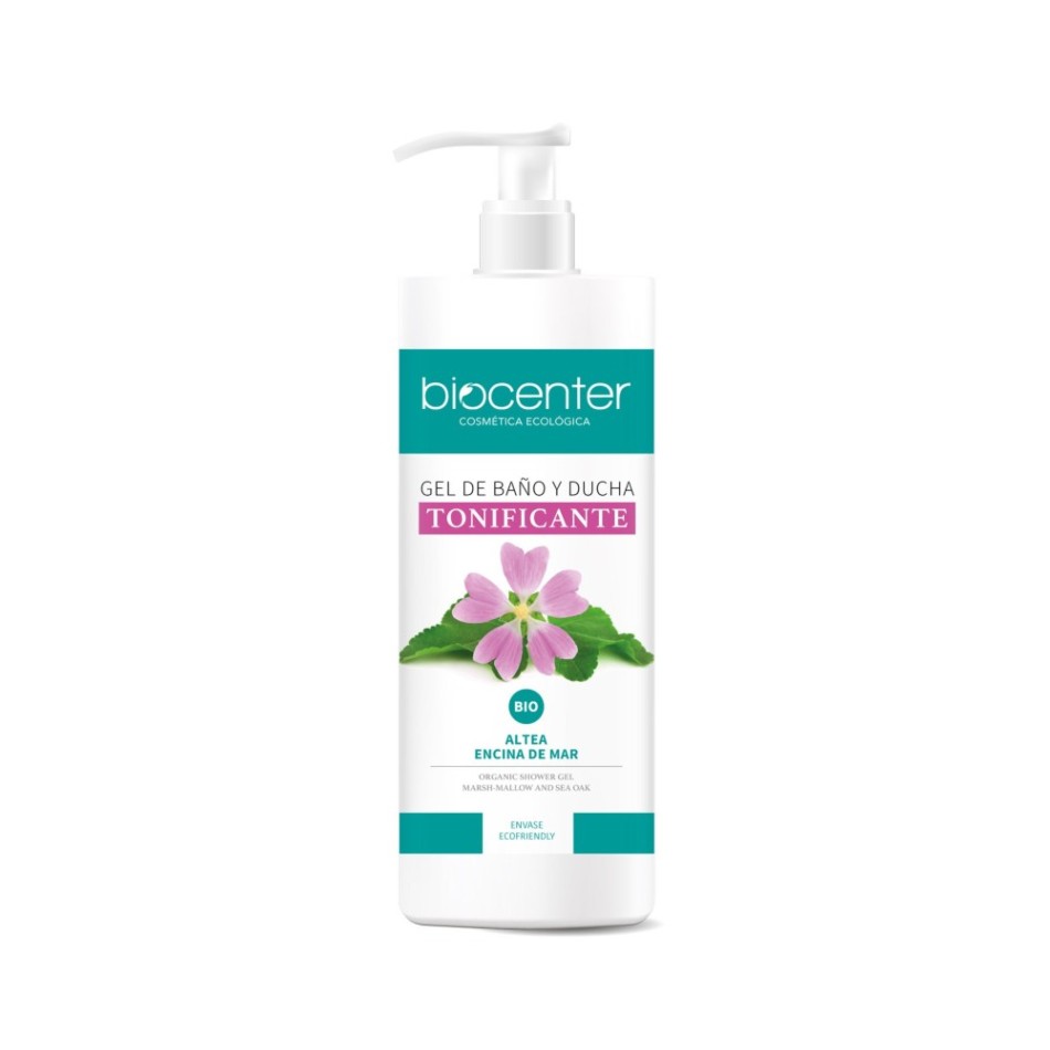 BIOCENTER Gel de baño y ducha natural Tonificante - Línea Botanical - Ecológico y vegano 500 ml