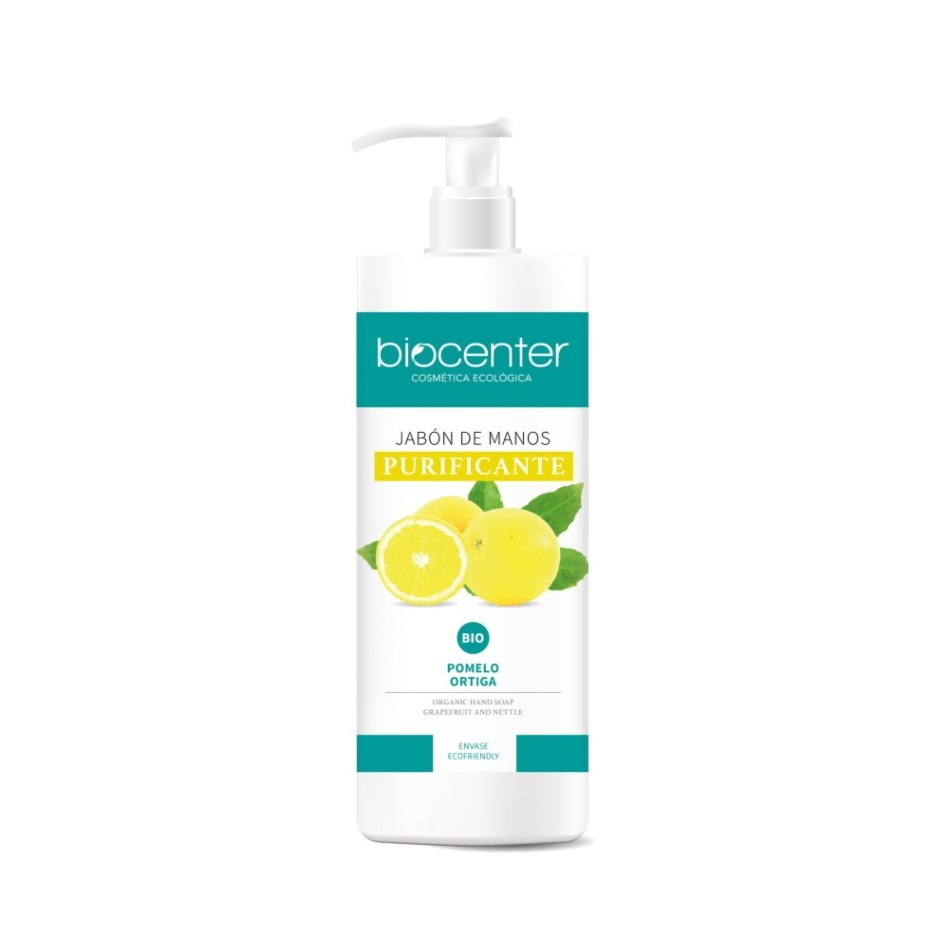 BIOCENTER Jabón de Manos natural Purificante - Línea Botanical - Ecológico y vegano 500 ml
