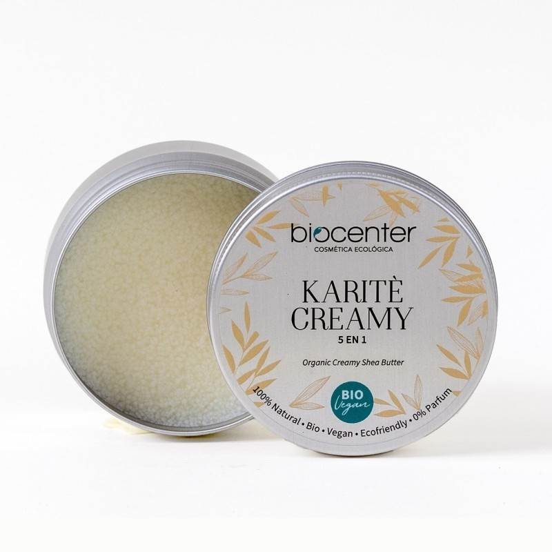 BIOCENTER KARITÉ CREAMY 5 EN 1 - 100% NATURAL, BIO, VEGAN, SIN PERFUMES 100 ML