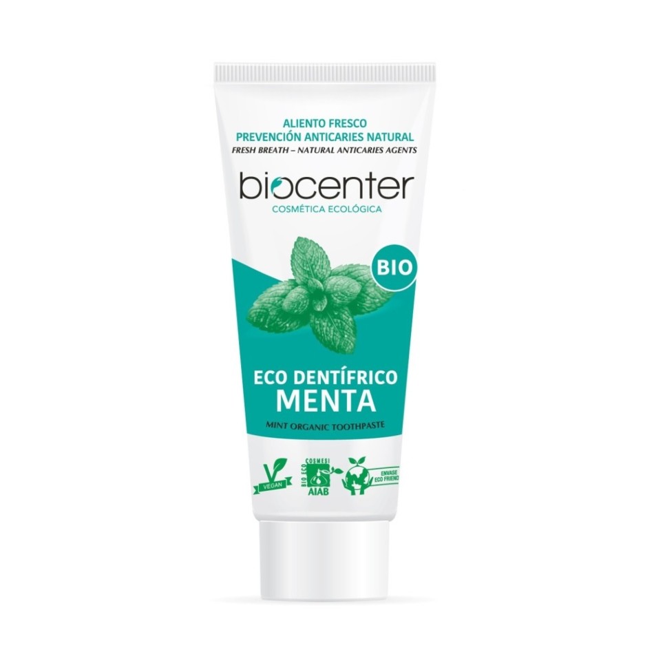 BIOCENTER Pasta de dientes natural de MENTA - Ecológica y Vegana