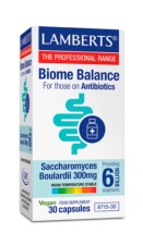 BIOME BALANCE ANTIBIOTICS SACCHAROMYCES CEREVISIAE BOULARDI 300MG 30 CAPS LAMBERTS