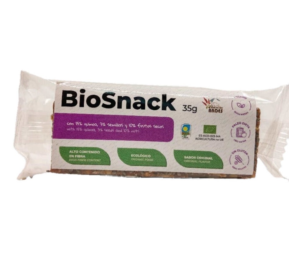BIOSNACK QUINOA Y SEMILLAS ECOLOGICAS 35 GR. EL ORO DE LOS ANDES
