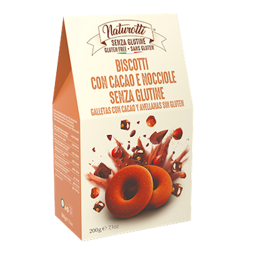 GALLETAS CON CACAO Y AVELLANAS SIN GLUTEN 220 GR NATUROTTI