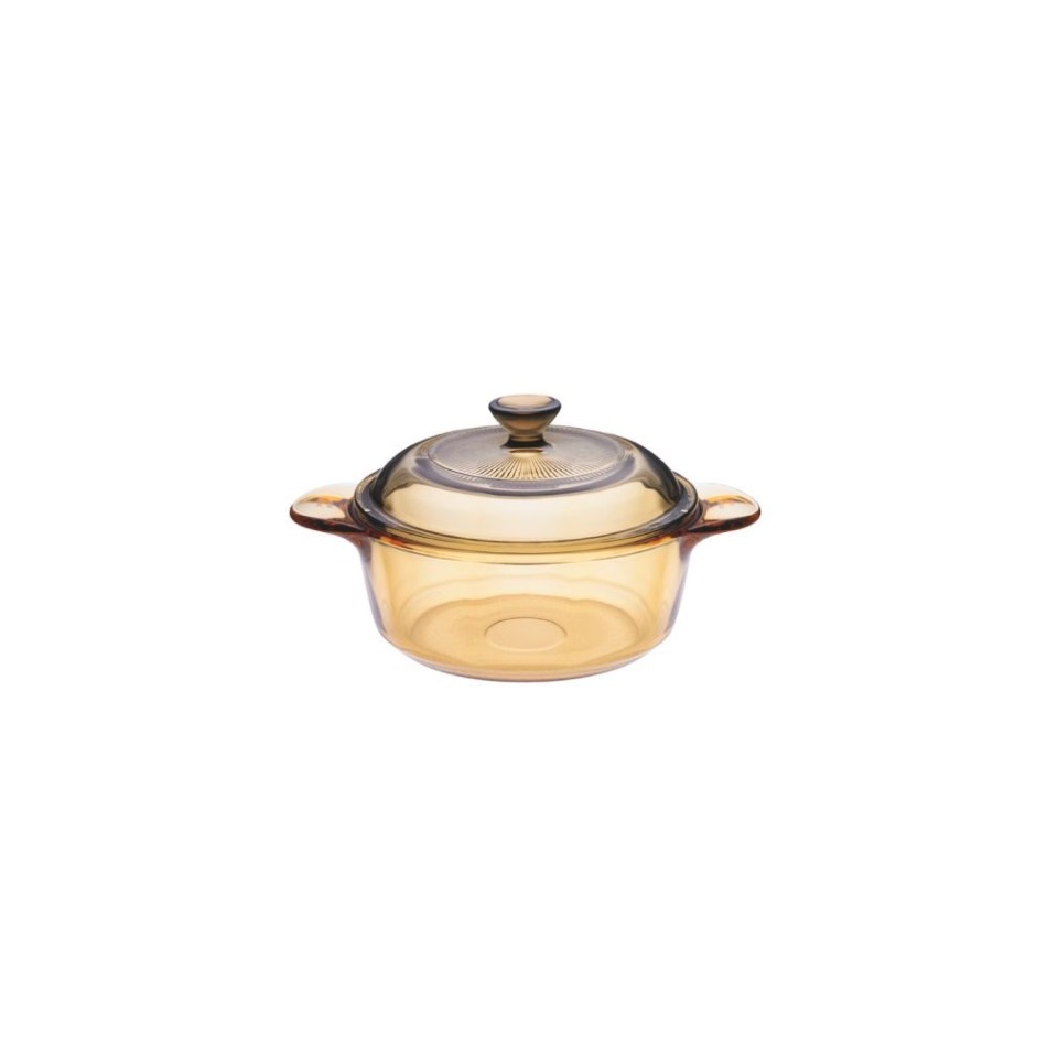 CAZO DE CRISTAL CON TAPA 0,8 LITRO AMBER VISIONS