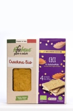 CRACKERS BIO VEGANO Y SIN GLUTEN DE GARBANZOS CON CURCUMA 180 GR TI FA BENE 