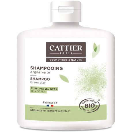 CHAMPU CUERO CABELLUDO GRASO (arcilla verde) 250ml CATTIER