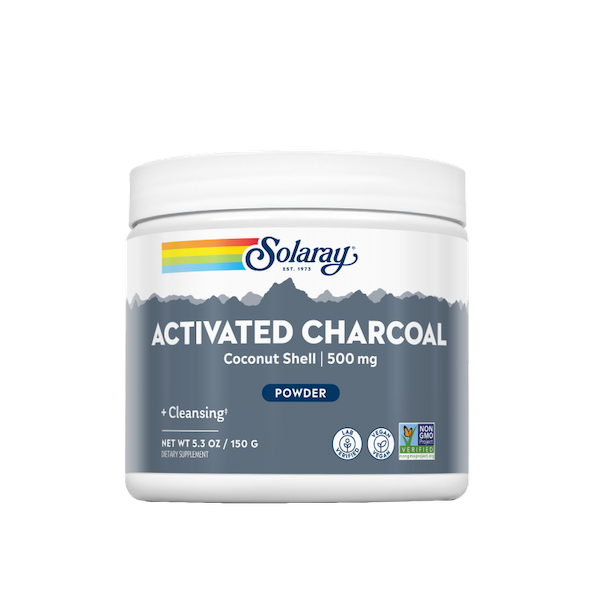 CHARCOAL COCONUT ACTIVATED(CARBON ACTIVO) 150 GR SOLARAY