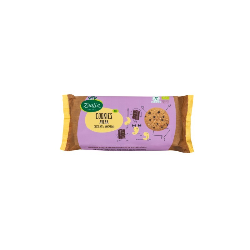 COOKIES AVENA CHOCOLATE ANACARDOS 130 gr BIO SG ZEALIA