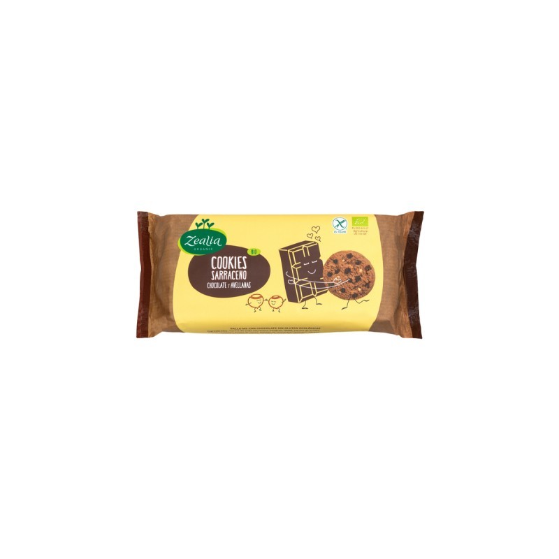COOKIES SARRACENO CHOCOLATE AVELLANAS 130 gr BIO SG ZEALIA