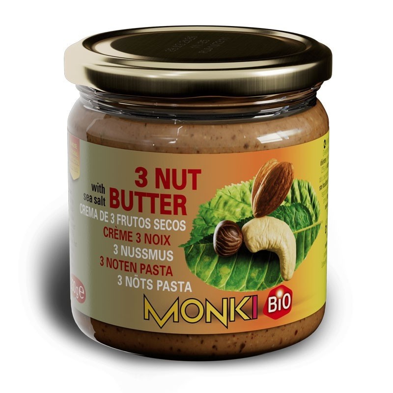 MONKI CREMA DE 3 FRUTOS SECOS BIO 330G