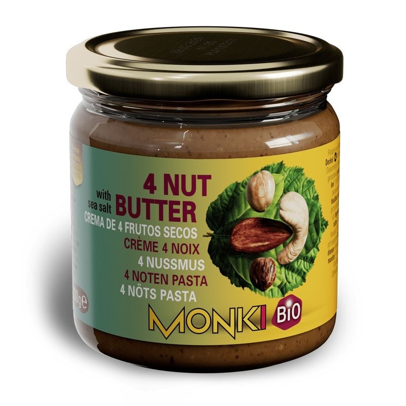 MONKI CREMA DE 4 FRUTOS SECOS BIO 330G