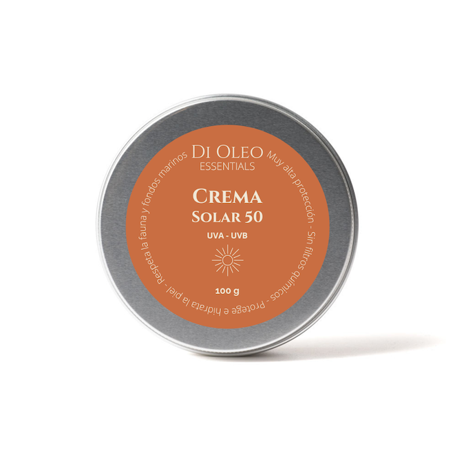 CREMA SOLAR NATURAL OXIDO DE ZINC No Nano Factor 50 Lata 100g DI OLEO