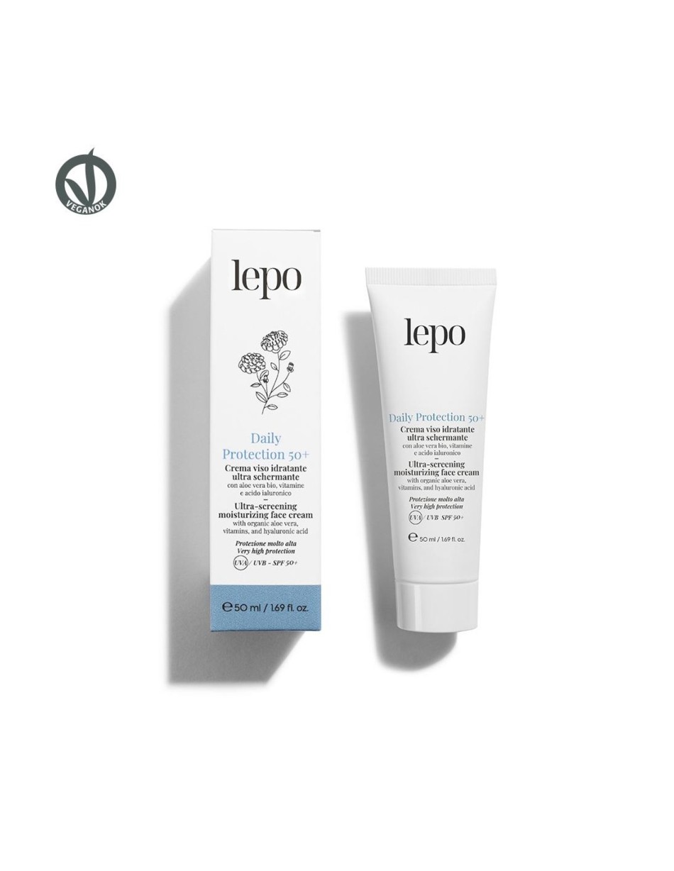 DAILY PROTECTION CREMA FACIAL HIDRATANTE & PROTECTORA SPF. 50+ UVA/UVB/IR/HEV LEPO