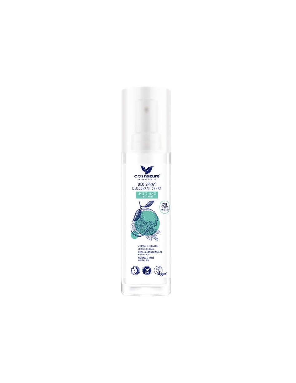 DESODORANTE SPRAY 24h MENTA & LIMA BIO 75 ML COSNATURE