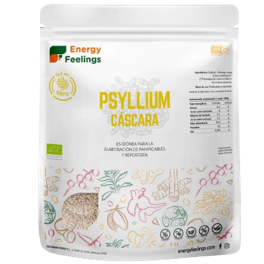 PSYLLIUM HUSKS CASCARA ENTERA ECO 500 GR ENERGY FEELINGS