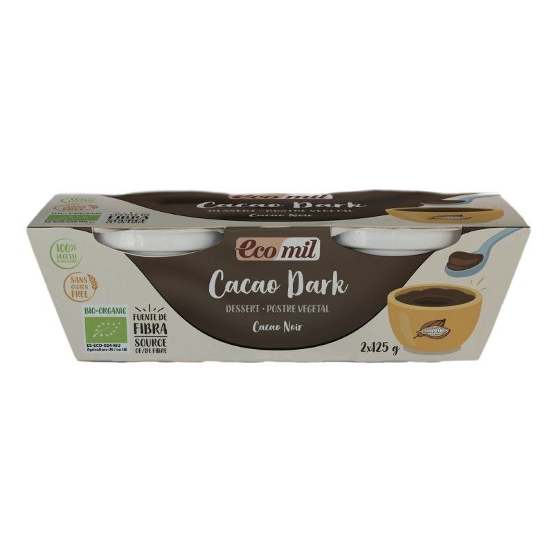 ECOMIL POSTRE DE CACAO ECOLOGICO DARK 2x125 g