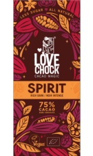 SPIRIT TABLETA DE CHOCOLATE NEGRO INTENSO 75% VEGANO ORGÁNICO 70 GR LOVECHOCK