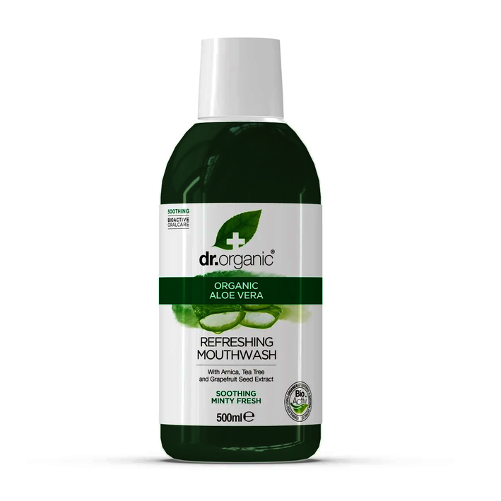 ENJUAGUE BUCAL ALOE VERA 500ml (encías sensibles) DR ORGANIC